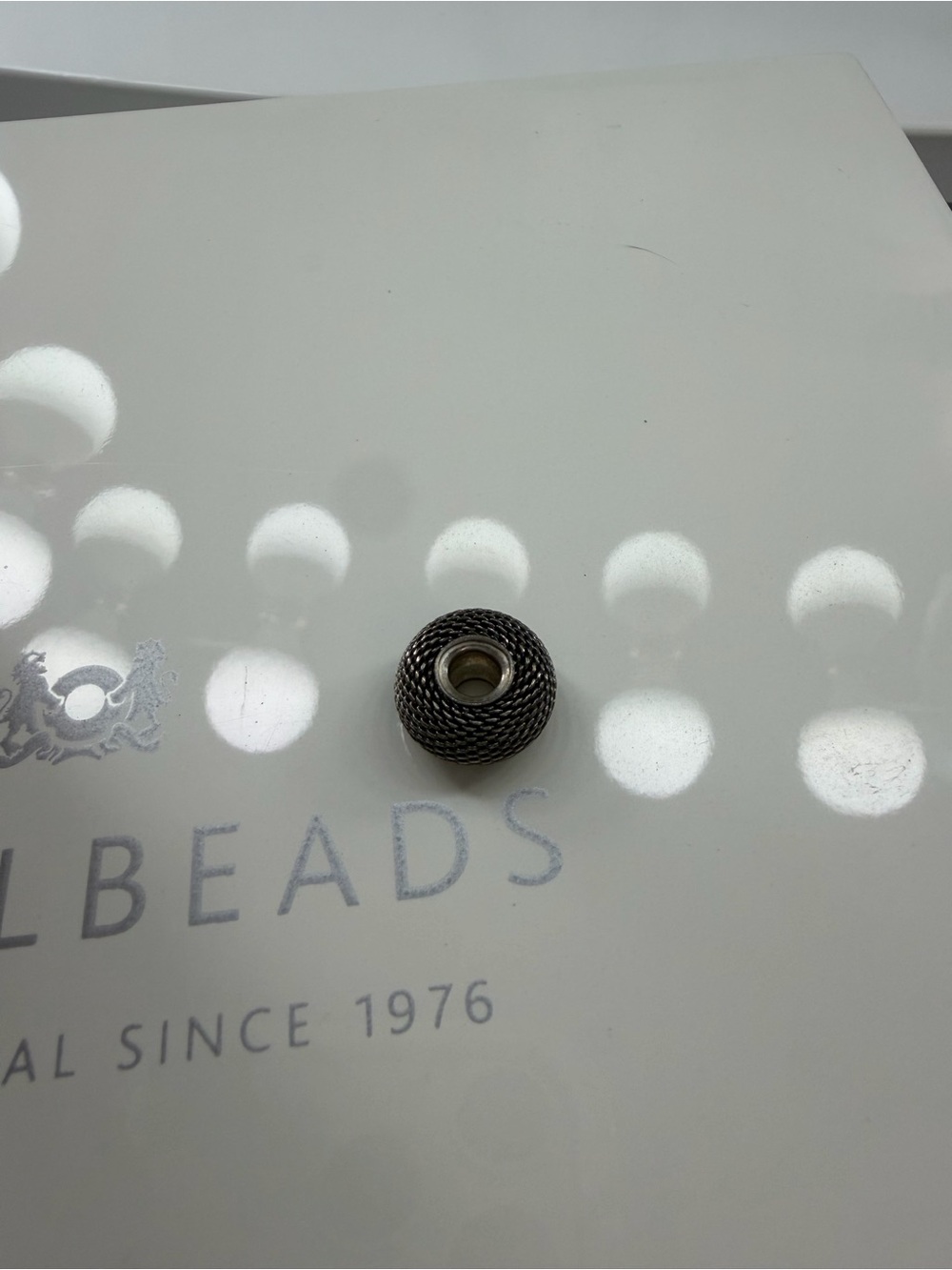 Trollbeads Silver-Tone Mesh Dome Charm